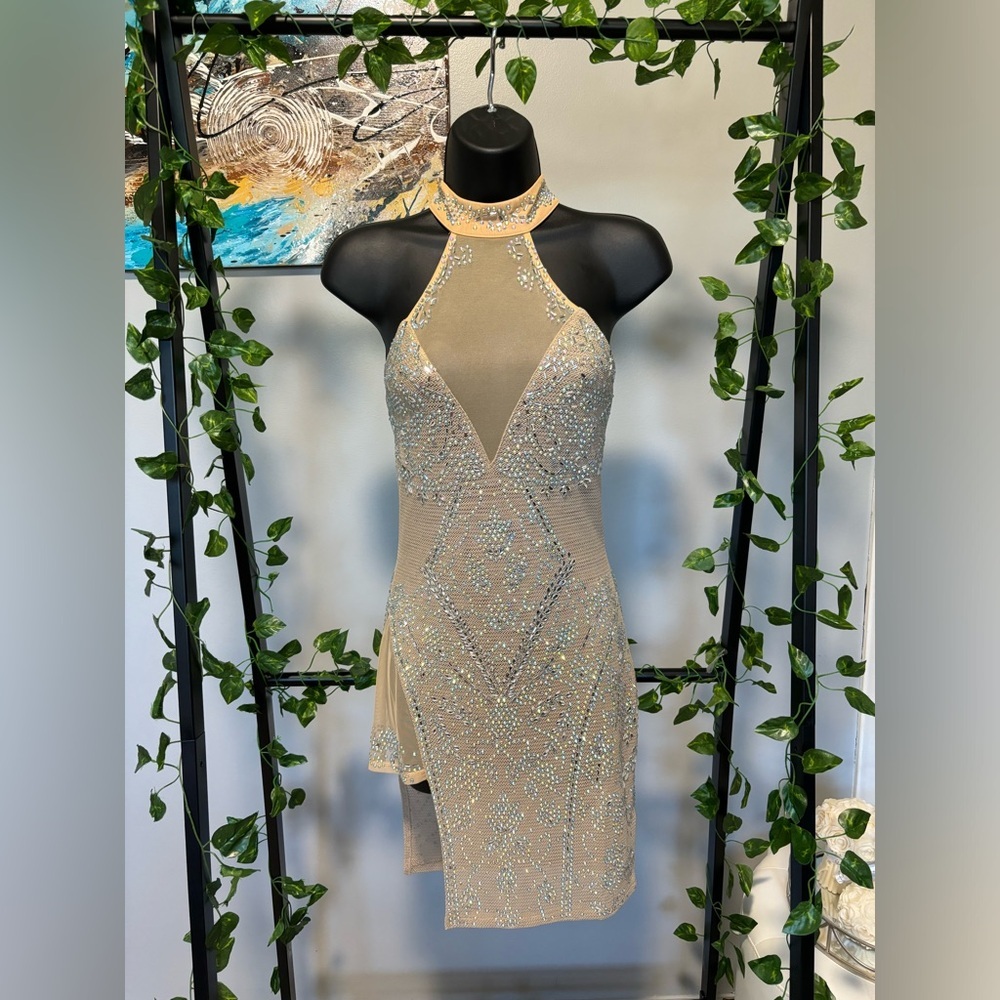 Rhinestone Mini Dress